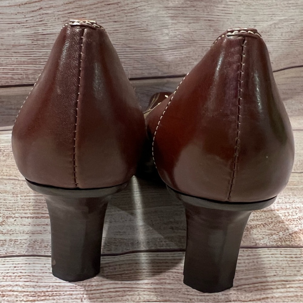 AK Anne Klein Womens Shoes Heels Fletcher 3” Leather Square Toe size 6 - Picture 7 of 10